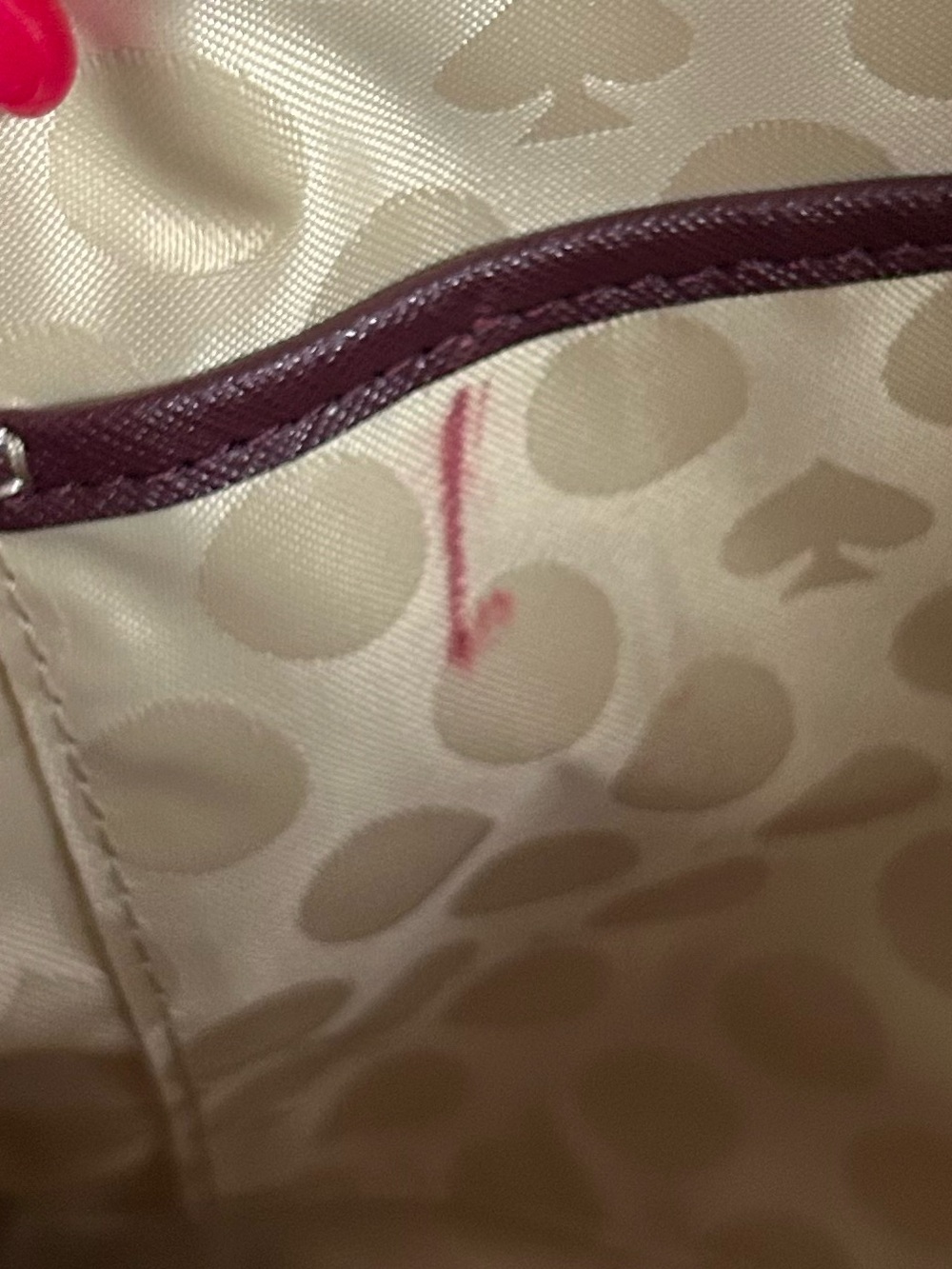 Kate Spade cedar Street Maise Mulledwine (588) Dome Satchel with Gold Hardware. - Picture 10 of 12